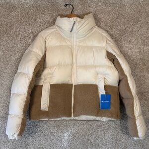 Columbia Women's Leadbetter Point Sherpa Hybrid Jacket Size L NWT